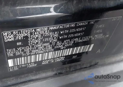 2022 Toyota Rav4 Xle from USA, damaged, VIN 2T3P1RFV9NW278126